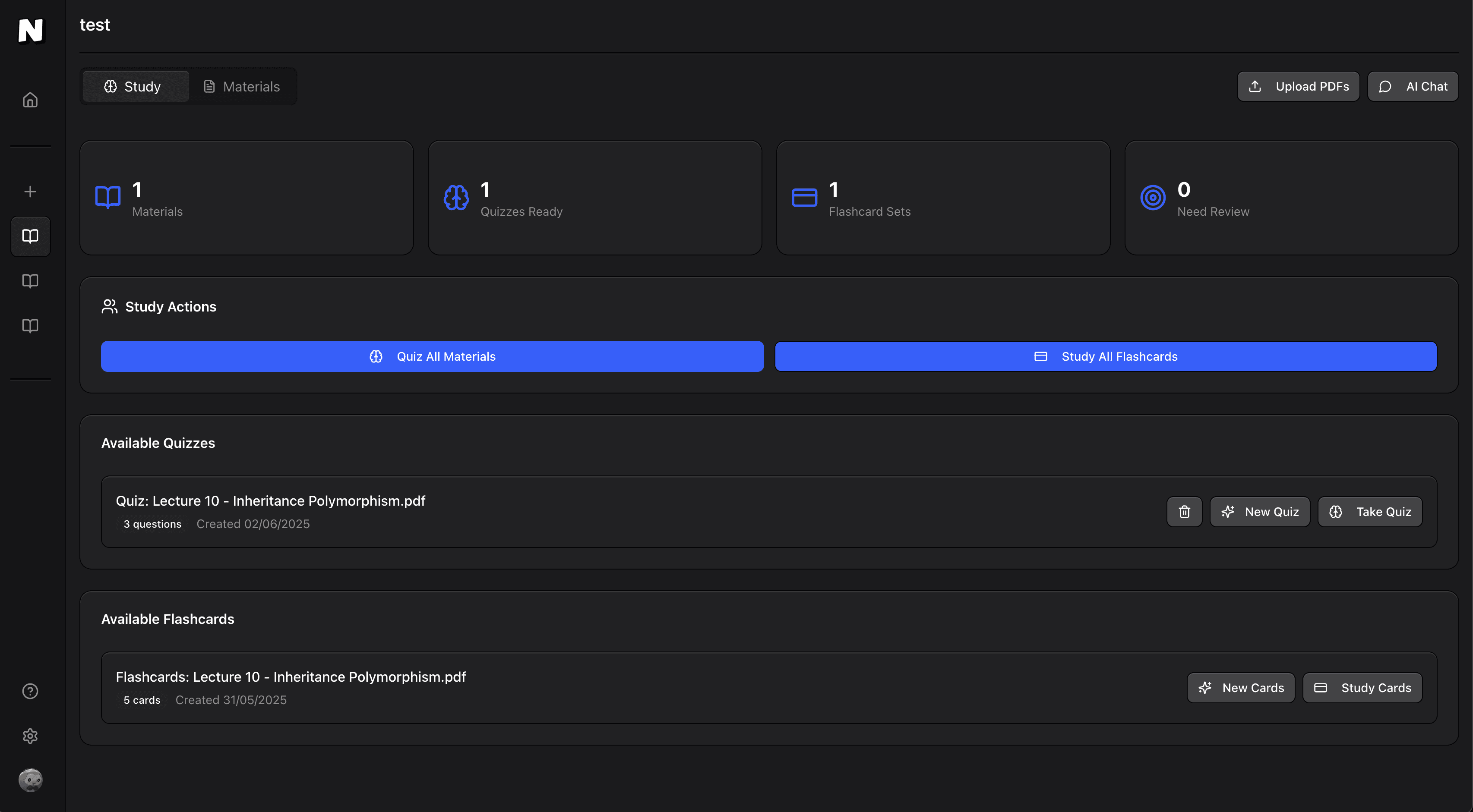 Notid - AI-Powered PDF to Flashcard Conversion Demo